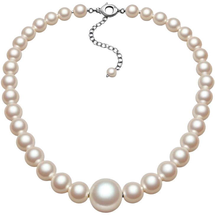 Pearl necklace jewelry emoji