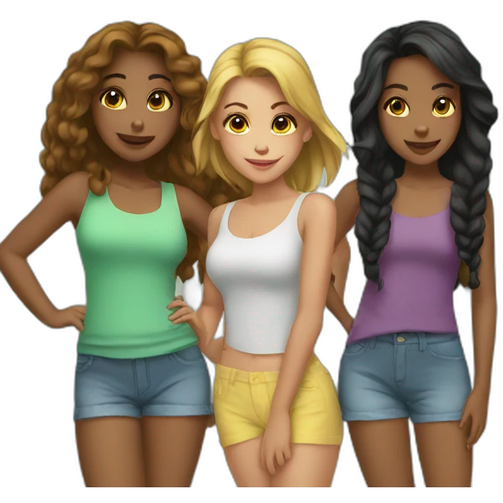 Girls trio emoji