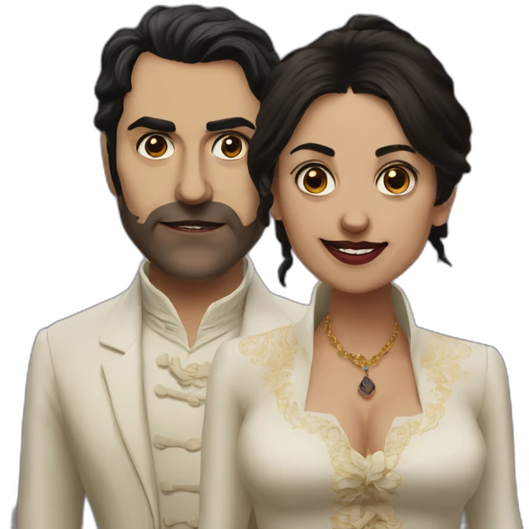 lazlo and Nadia from what we do in the shadows emoji
