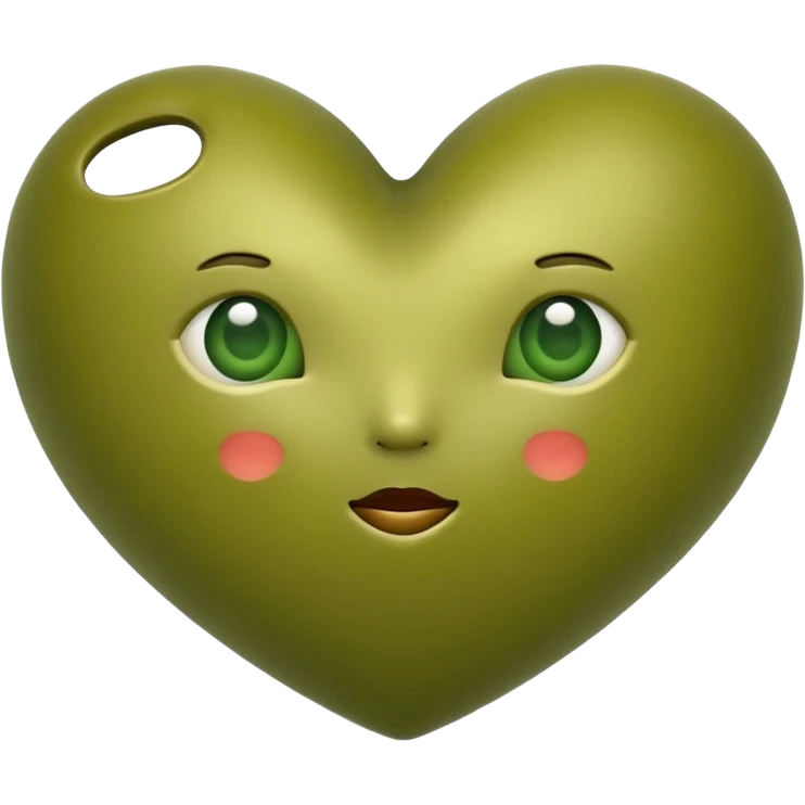 green olive heart emoji