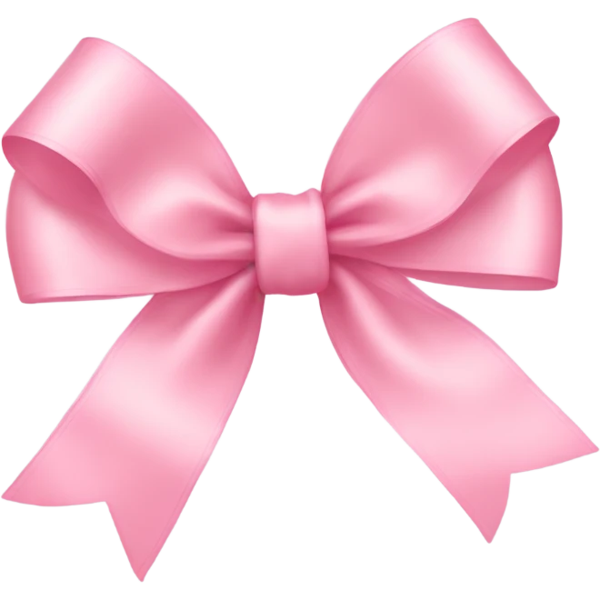 light pink ribbon bow emoji