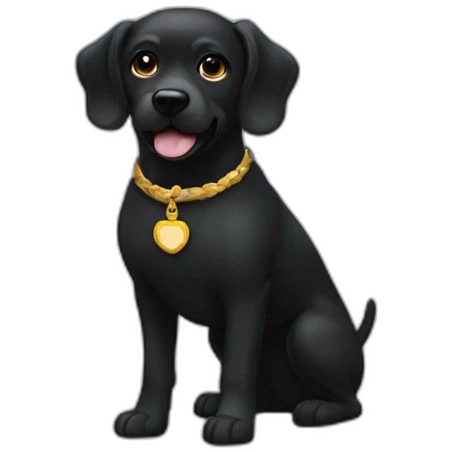 black-bolonka-dog-with-gloriole emoji