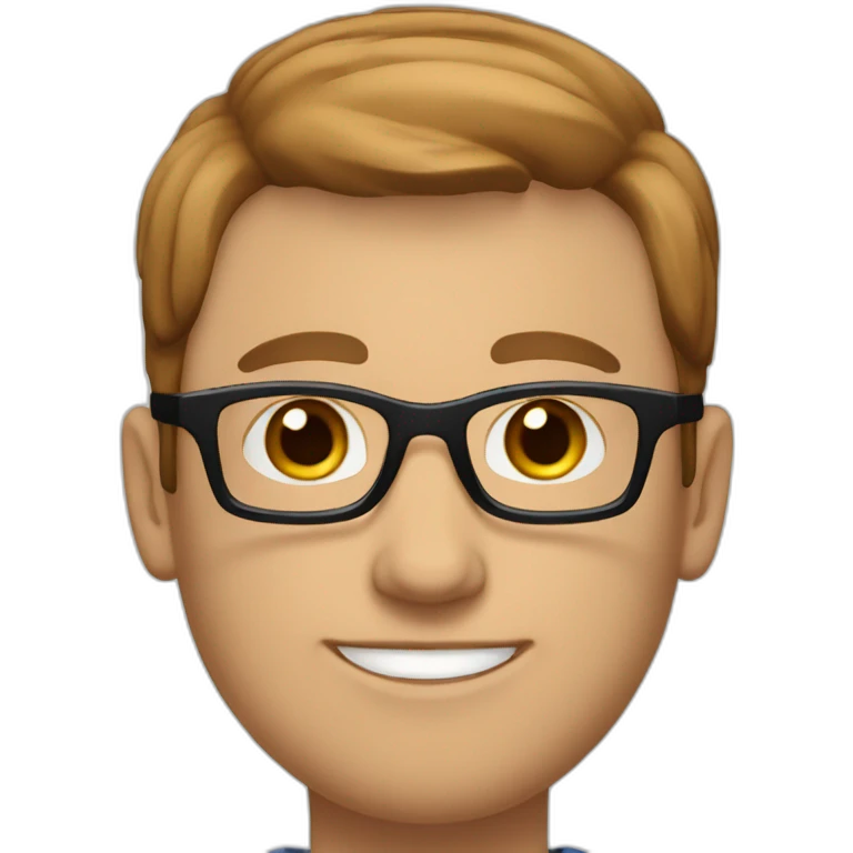 -Men-with-black-glasses-blue-eyes-and-short-chestnut-hair-with-abs emoji