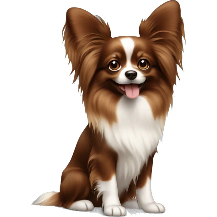 Papillon dog all brown  emoji