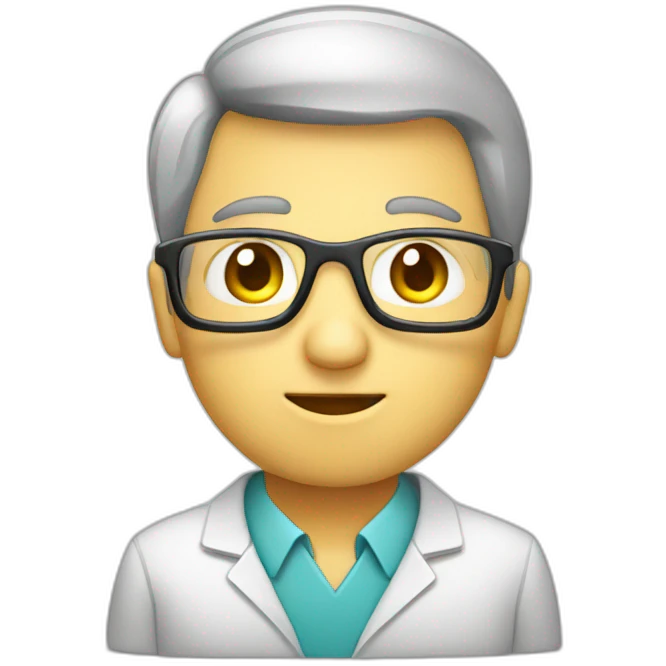 scientist with bar chart emoji