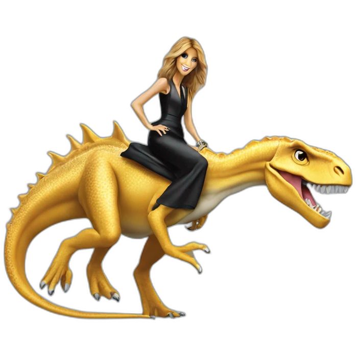 céline dion on a dinosorus  emoji