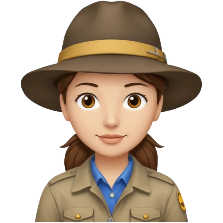 una exploradora con coleta alta emoji