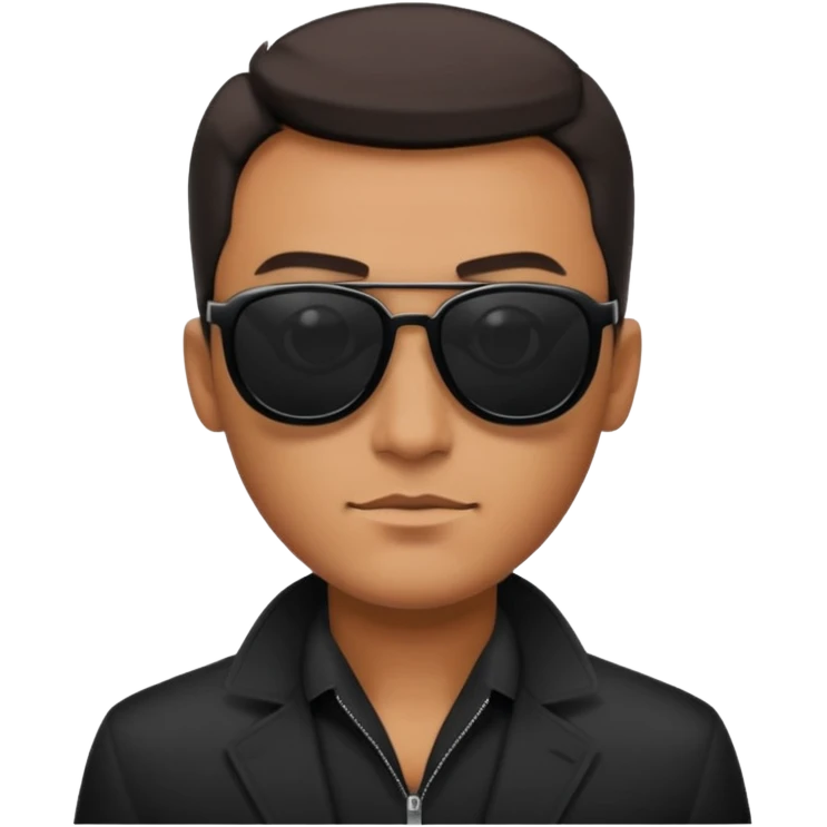 Siyah gözlüklü erkek emojisi  ajan emoji