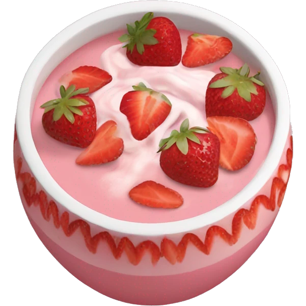 Strawberry smoothie bowl emoji