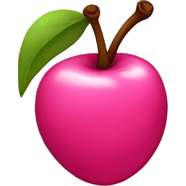 Pink cherry emoji