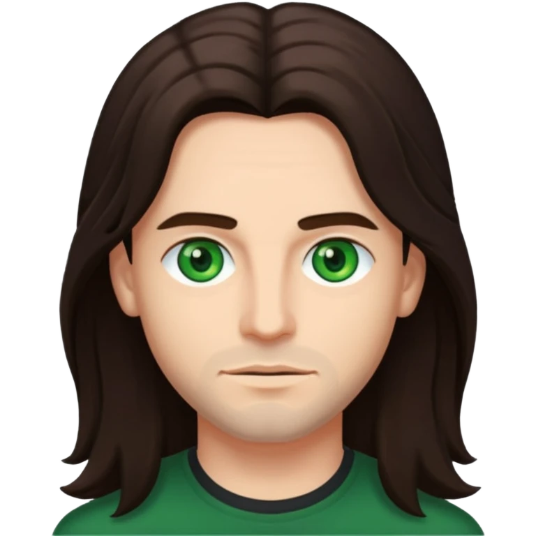 James Shaffer with long dark brown hair emoji