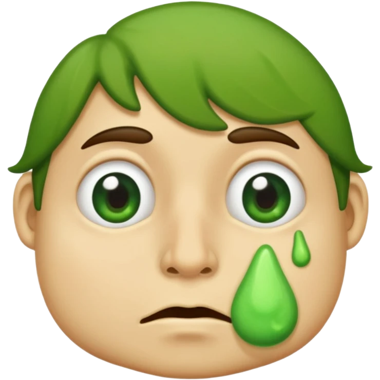 🤧this emoji with a booger  emoji