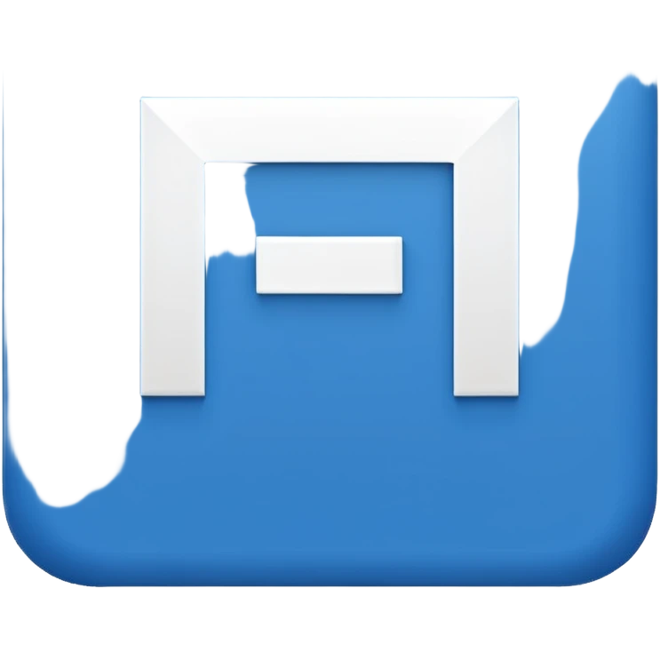 blue square with white letters HIS emoji