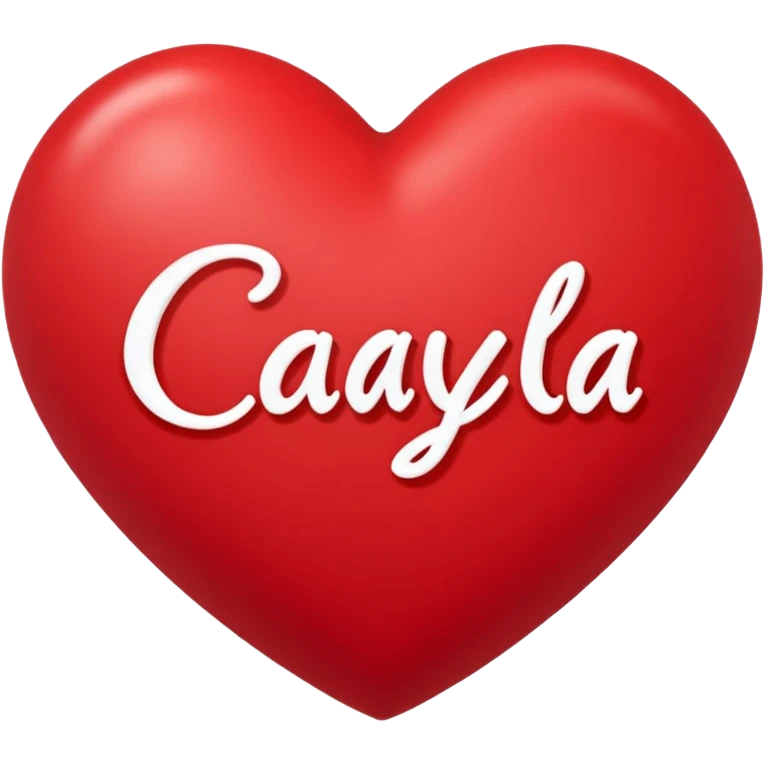 A heart with a name Cayla inside it emoji