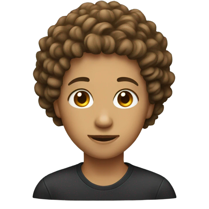 Short hair curly emoji