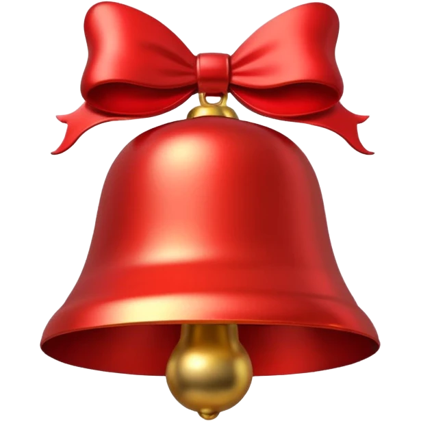 christmas red bell emoji
