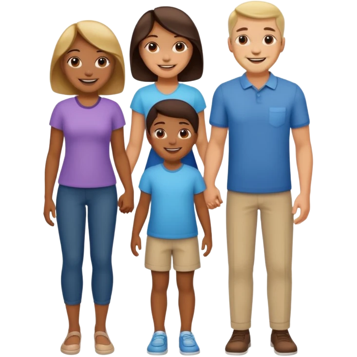 light full body family emoji