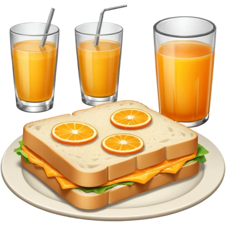picnic sandwiche and juice emoji