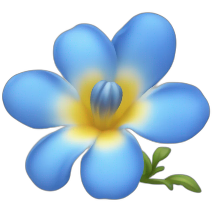 Flower dont forget me blue emoji