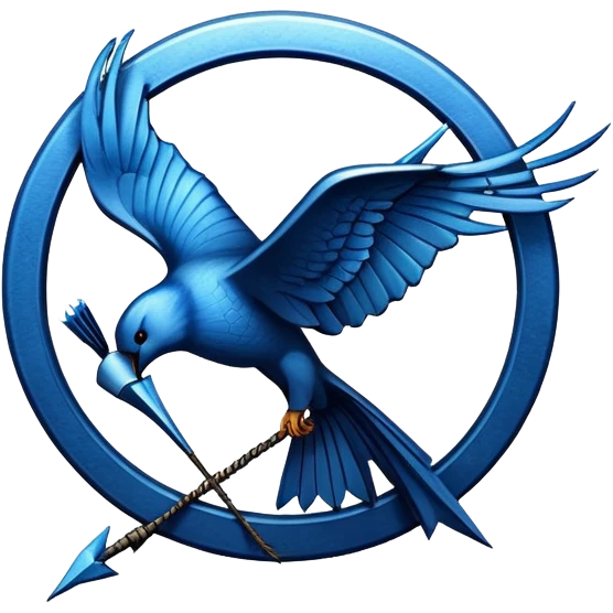 mockingjay hunger games blue emoji