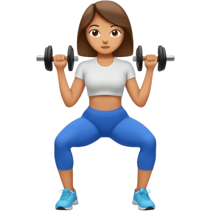 girl working out glutes shirt on emoji