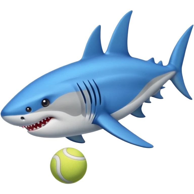Tiburón con tenis azules  emoji