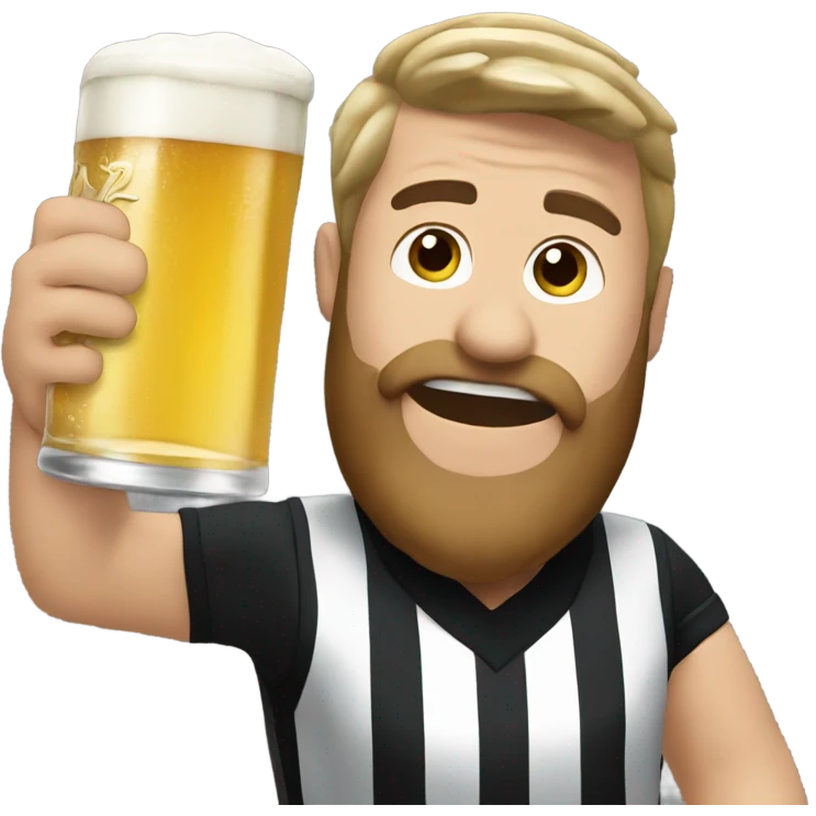 Newcastle united fan with a beer emoji