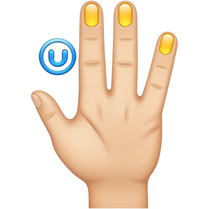 An emoji with a finger tapping a touchscreen button emoji