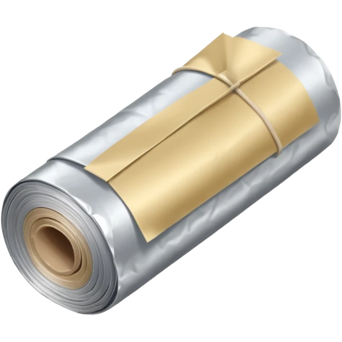 silver foil thin long roll emoji