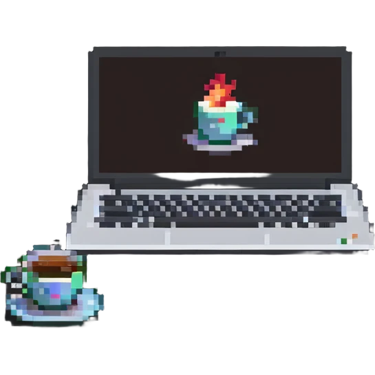 laptop + figma + coffee emoji