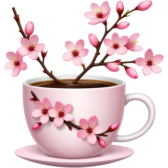 Cherry Blossom coffee emoji