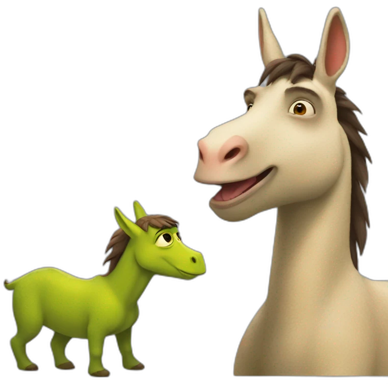 La dragona y burro shrek emoji
