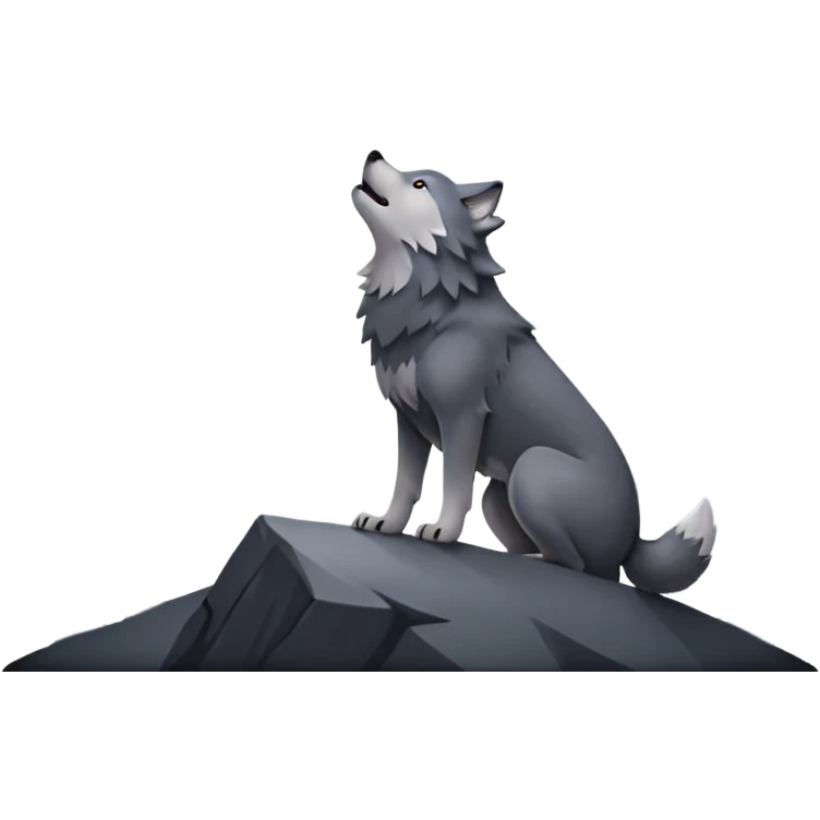 вол воет на фоне звезд в стиле айфон emoji