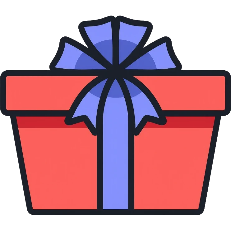 wrapped gift box with ribbon and bow emoji