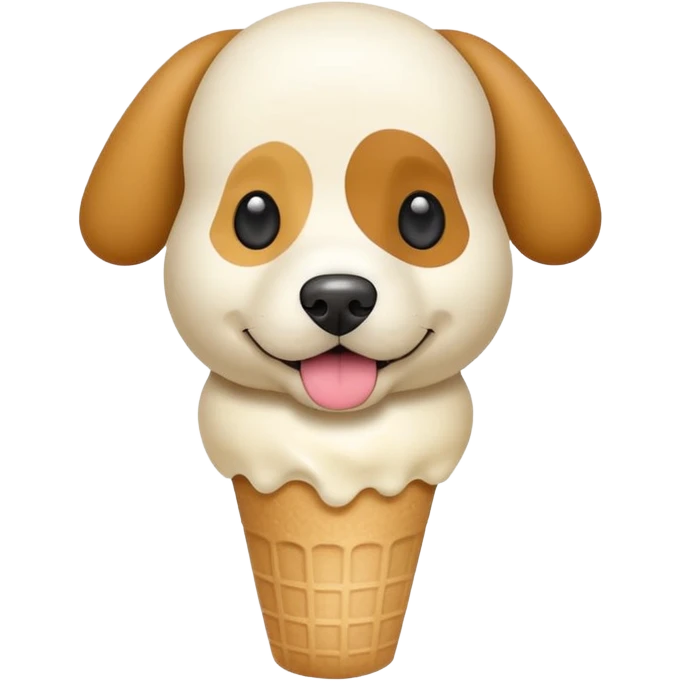 helado de perro en forma cuadrada que diga hello dog en el centro emoji