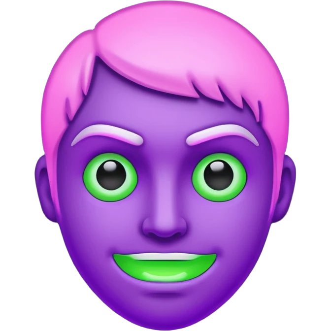 generate for me a sports icon in neon purple and green emoji
