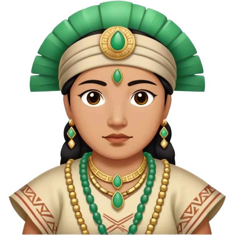 Toltec person with traditional clothing and jade jewelry emoji