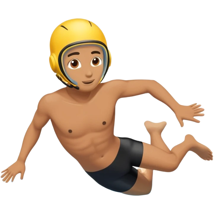 inexperienced but CONFIDENT person diving into a pool of divers, with a pool named confidence  emoji