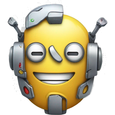 robos con sonrisa y corazon en las manos emoji