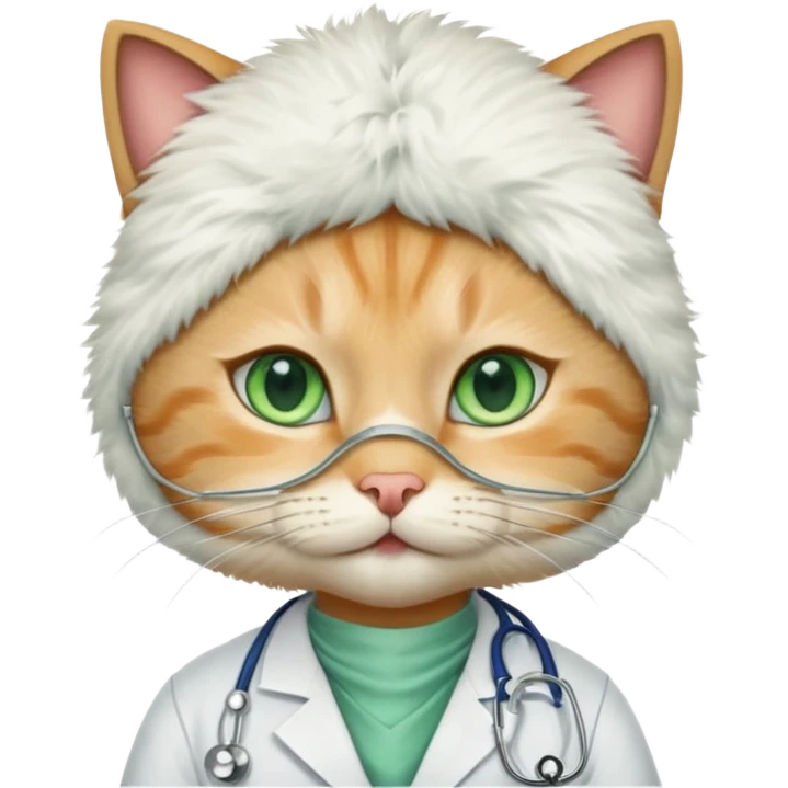 doctor cat, surgical mask emoji