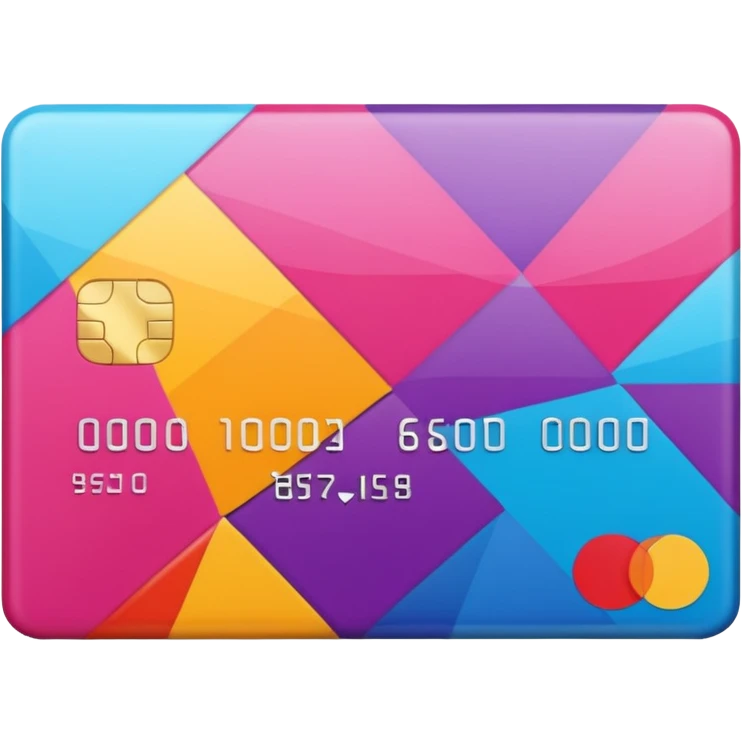 aesthetic credit card with pattern emoji