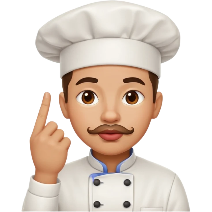 chef with puckered lips and hand gesture emoji