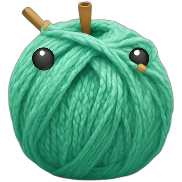 Knitting yarn emoji