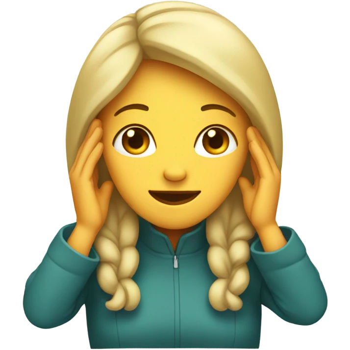 Lady with hands over ears emoji