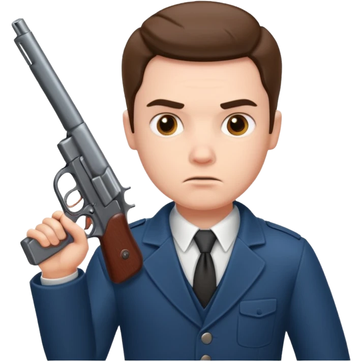 Mini man with a gun emoji