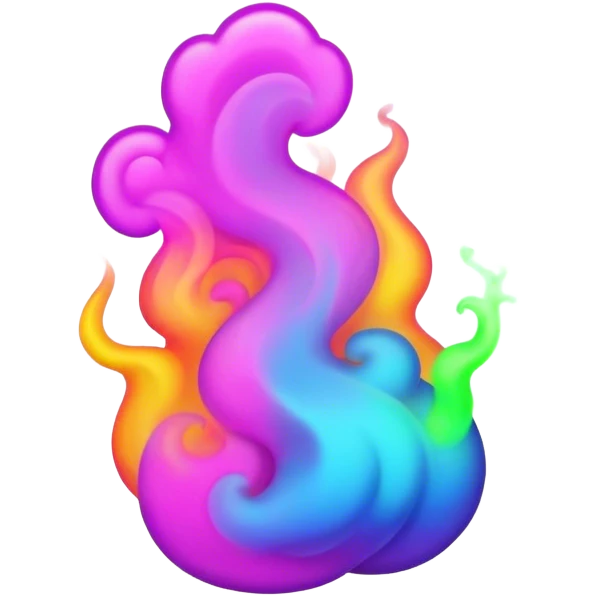 Neon smoke emoji