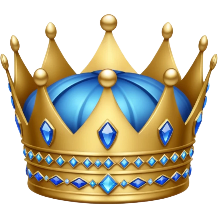 crown blue emoji