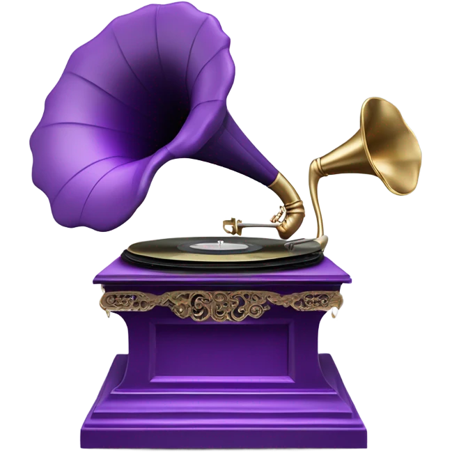Purple gramophone emoji