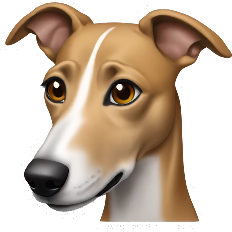 Amber colored whippet mix emoji