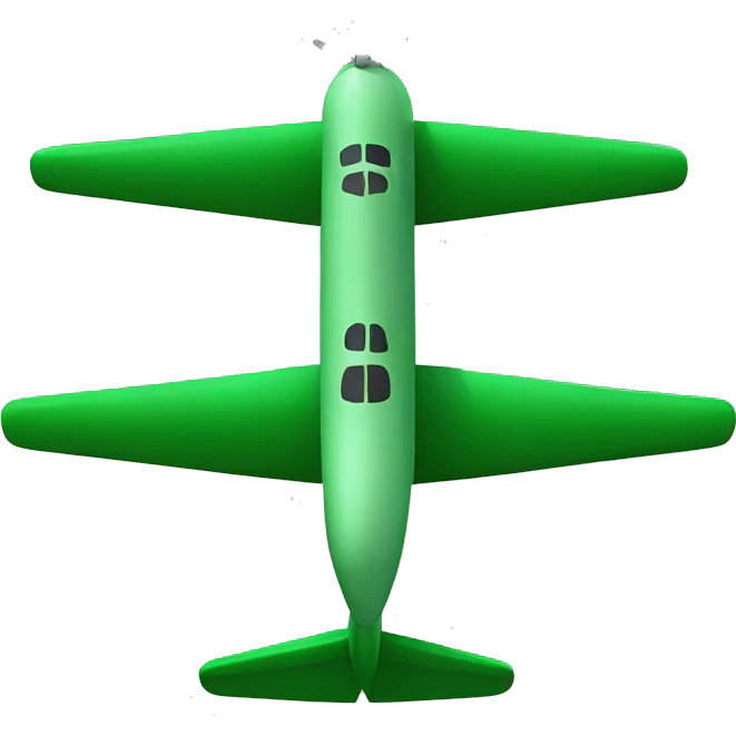 Green plane emoji